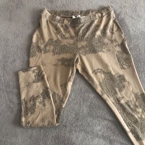 Snake-Print Leggings